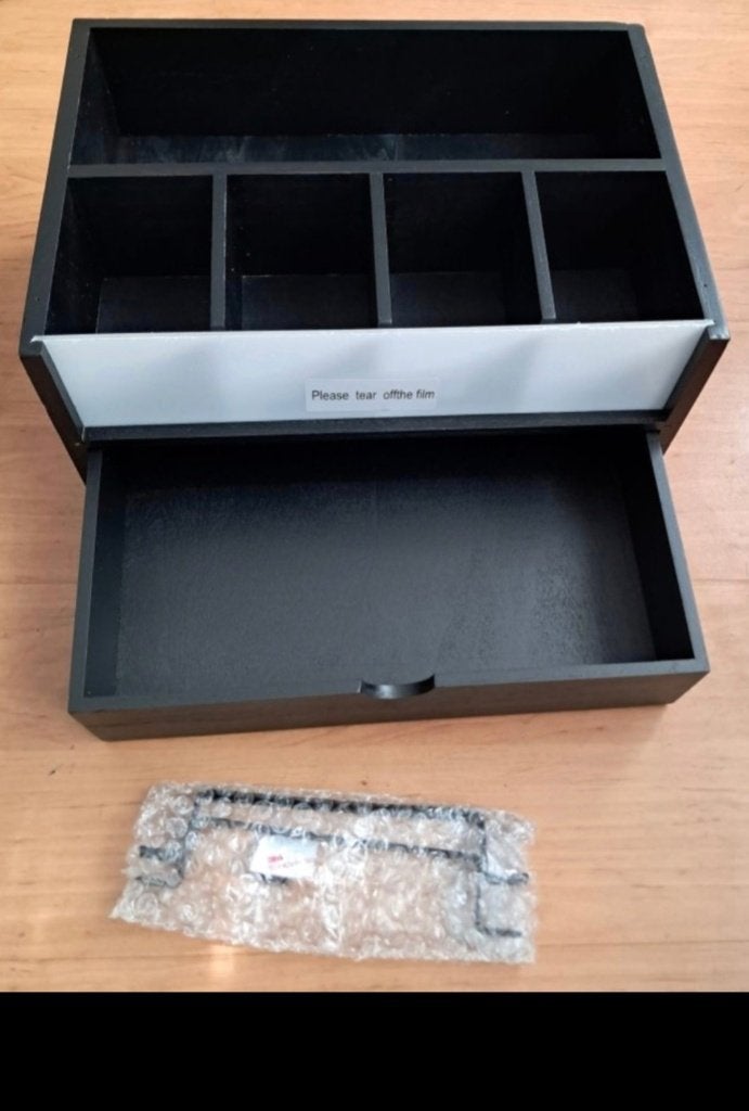 Luxe Houten Koffiecorner Organizer met Lade – Zwart, Overige typen, Hout, Nieuw, Ophalen of Verzenden