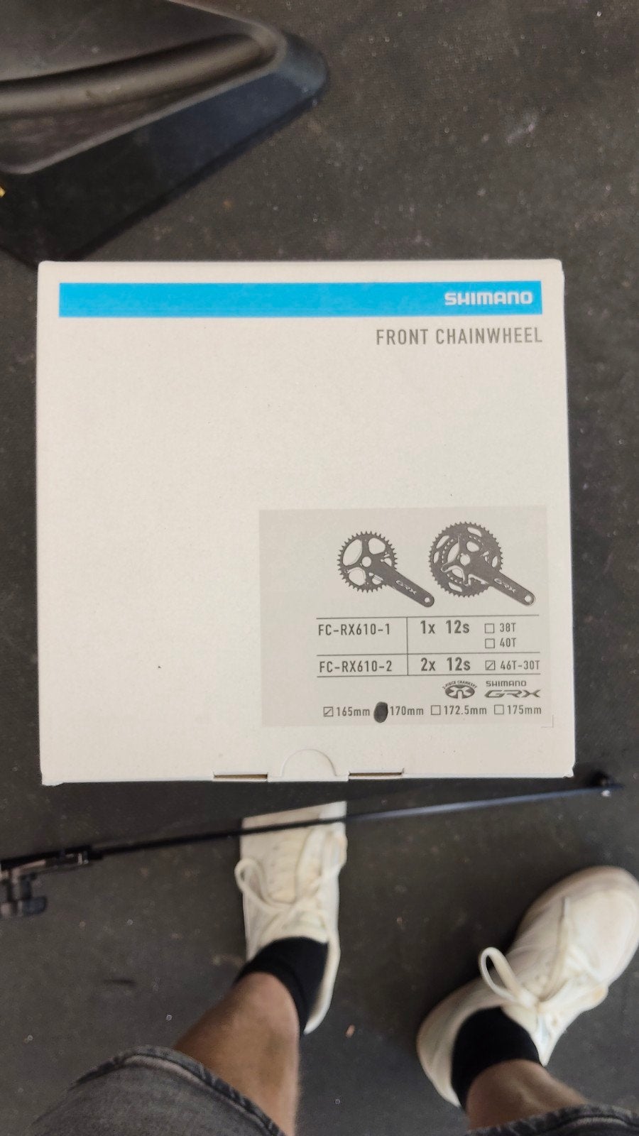 Shimano GRX RX610 170mm  Crankstel 46-30 Nieuw, Crankstel of Pedalen, Nieuw, Ophalen of Verzenden, Racefiets
