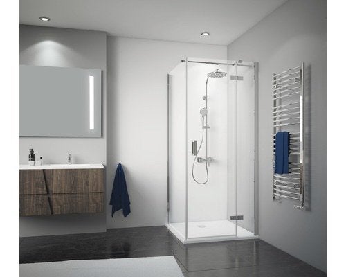 Breurer Panorama douche draaideur en zijwand (Hornbach), Doe-het-zelf en Verbouw, Sanitair, Ophalen, Nieuw, Glas, Douche