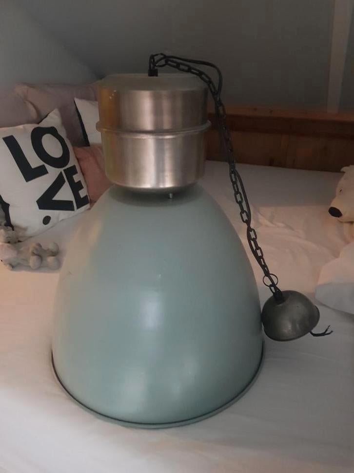 Grote industriële hanglamp bijna gratis, Ophalen, Zo goed als nieuw, Metaal, Industriële