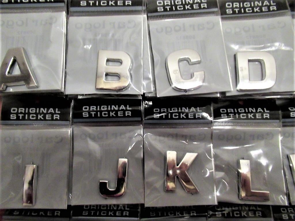 3-D Chrome Cijfers & Letters ..Nieuw, Verzenden, Nieuw