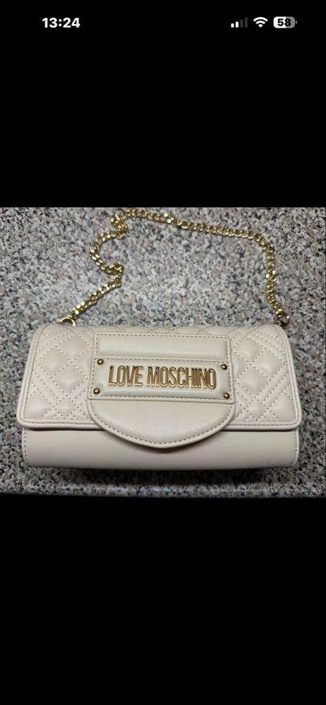 Love Moschino Schoudertasje - Zo goed als nieuw, Ophalen of Verzenden, Zo goed als nieuw, Beige, Schoudertasje