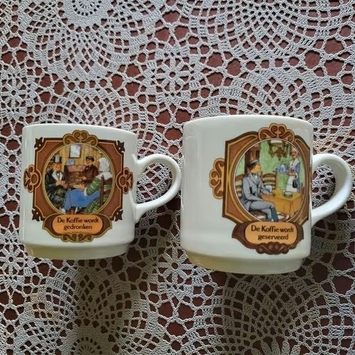 Vintage DE mokken, Ophalen of Verzenden, Zo goed als nieuw, Overige stijlen, Kop(pen) en/of Schotel(s)
