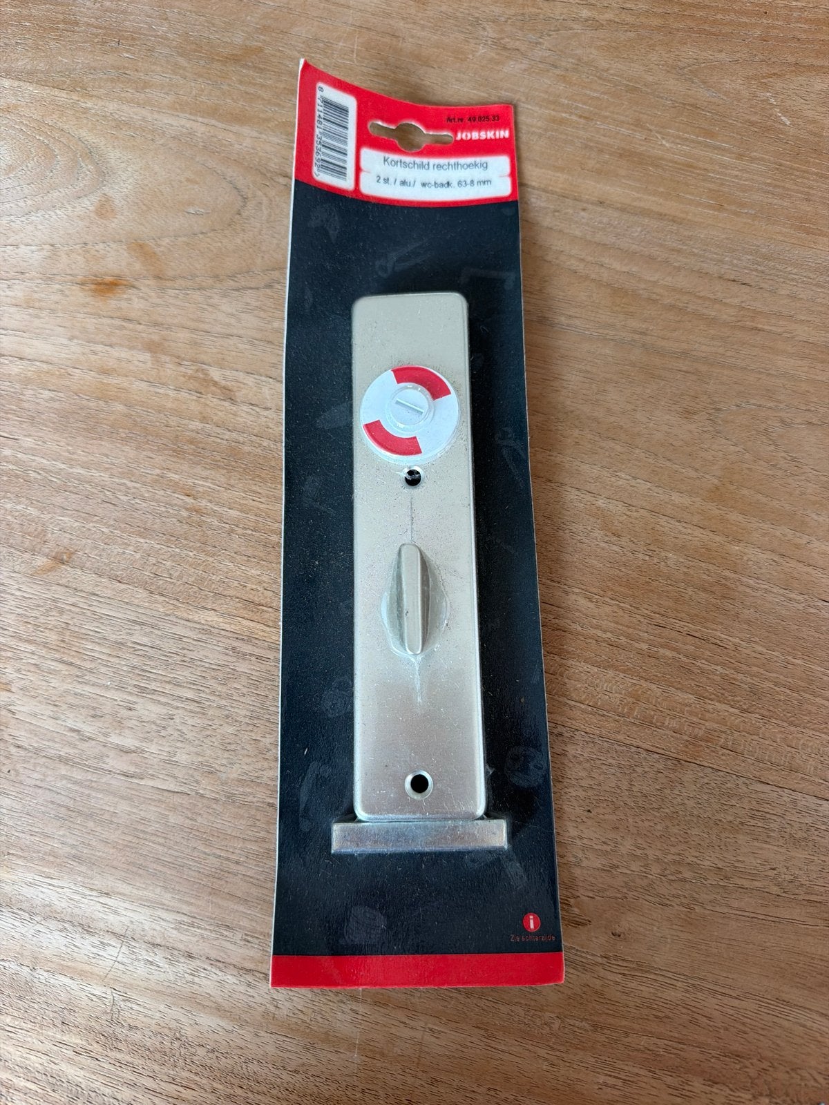 Jobskin WC-slot rechthoekig 63-8 mm, Ophalen of Verzenden, Nieuw, Overige materialen, Slot