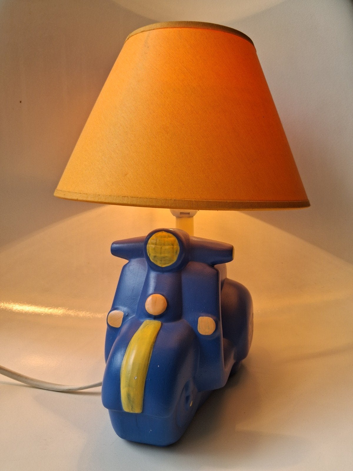 Blauwe Vintage scooterlamp  retro,  Space Age 1980s, Ophalen of Verzenden, Huis en Inrichting
