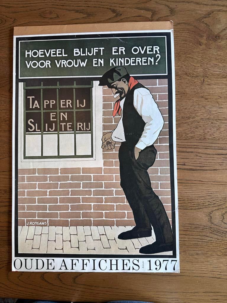 Oude kalender affiches 1977, Ophalen of Verzenden, Maandkalender