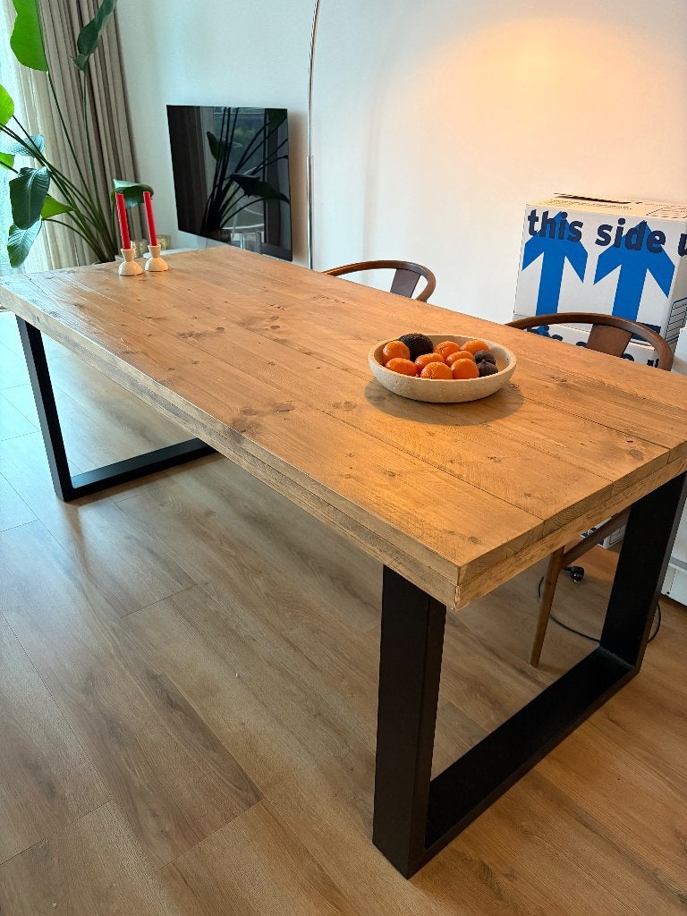 Tafel 200x90cm, Ophalen, Gebruikt, 50 tot 100 cm, Vijf personen of meer