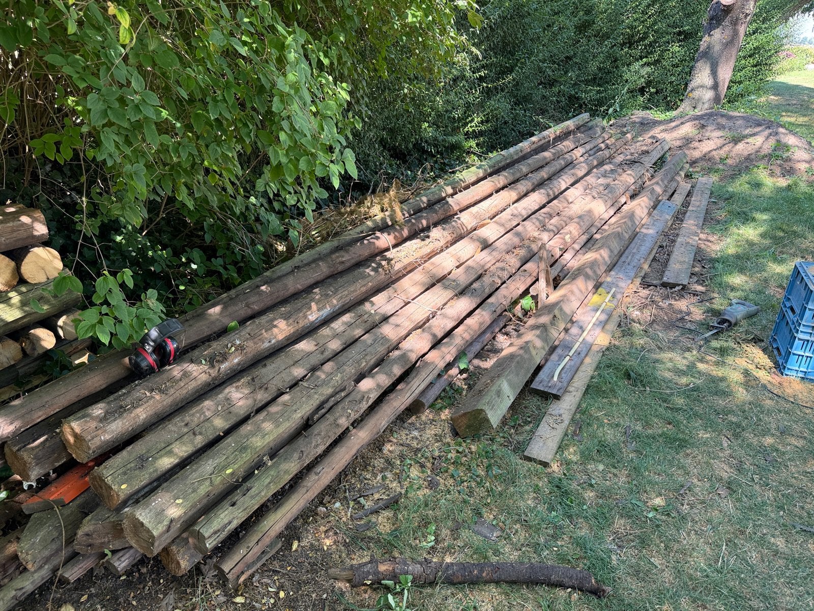 Authentieke houten dak sparren uit rietgedekte boerderij, Gebruikt, Balk, Overige houtsoorten, Ophalen