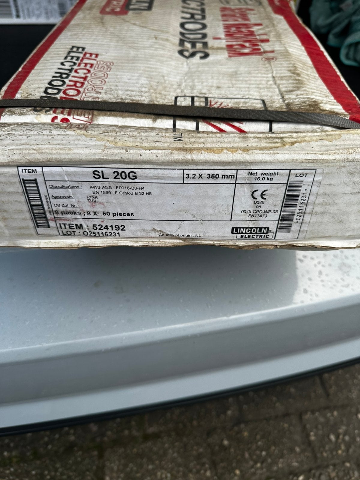 Las electroden linchon, Doe-het-zelf en Verbouw, Ophalen of Verzenden, Zo goed als nieuw, Minder dan 150 ampère, Elektroden