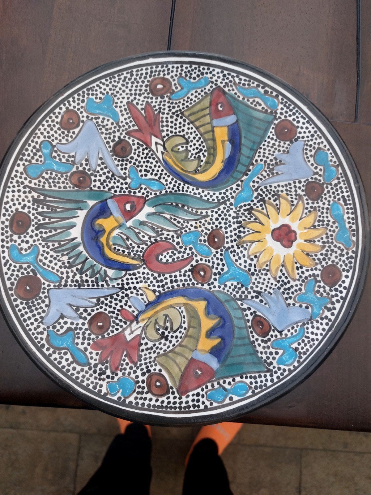 Handgeschilderd Tunesisch decoratief bord, Ophalen