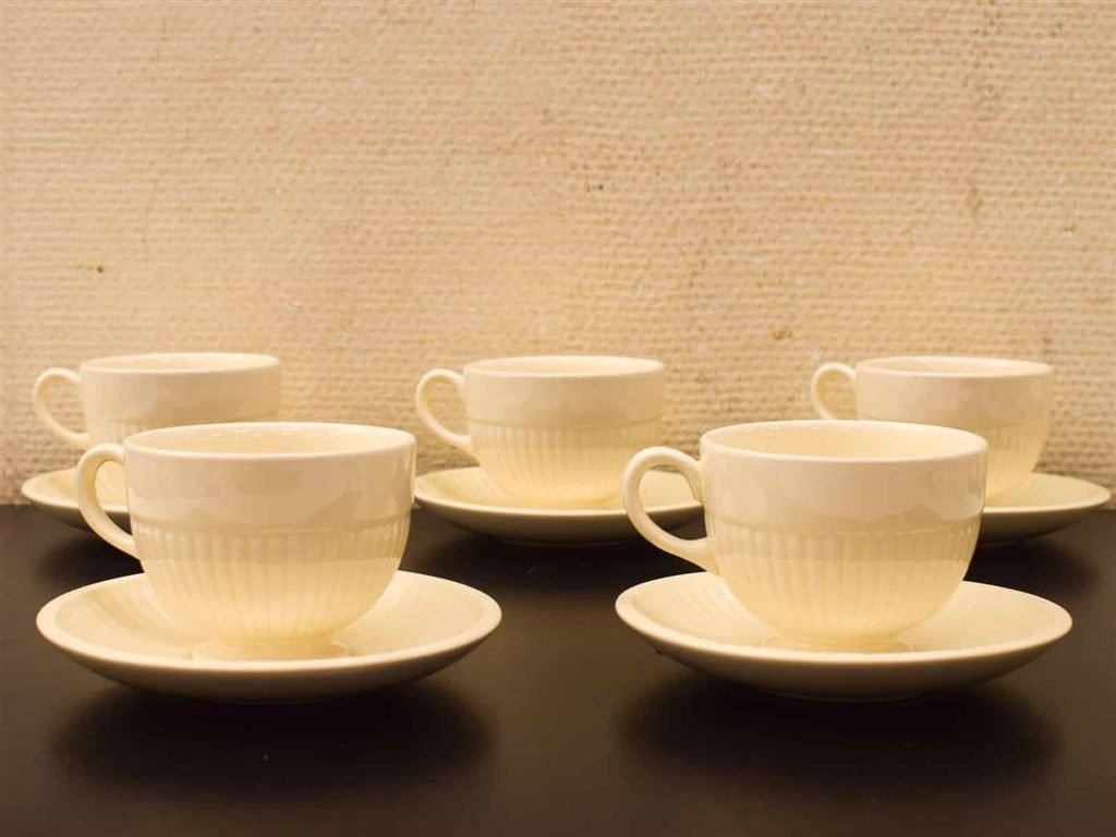 10 delig Wedgwood kop en schotels 52728, Ophalen of Verzenden, Gebruikt, Aardewerk, Bord(en)