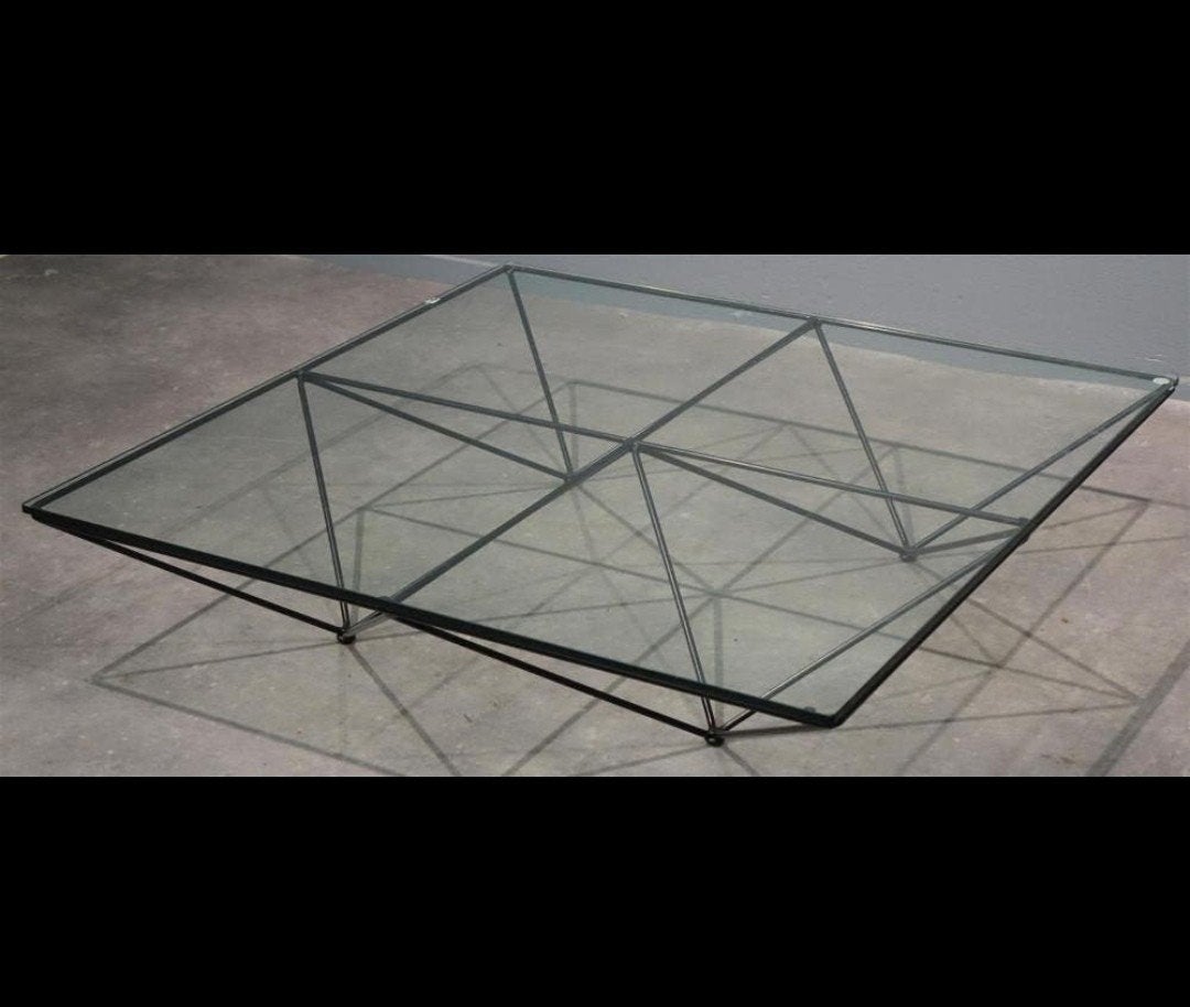 B&B Italia Alanda Salontafel by Paolo Piva Origineel 100x100, Ophalen, Vierkant, Zo goed als nieuw, Glas