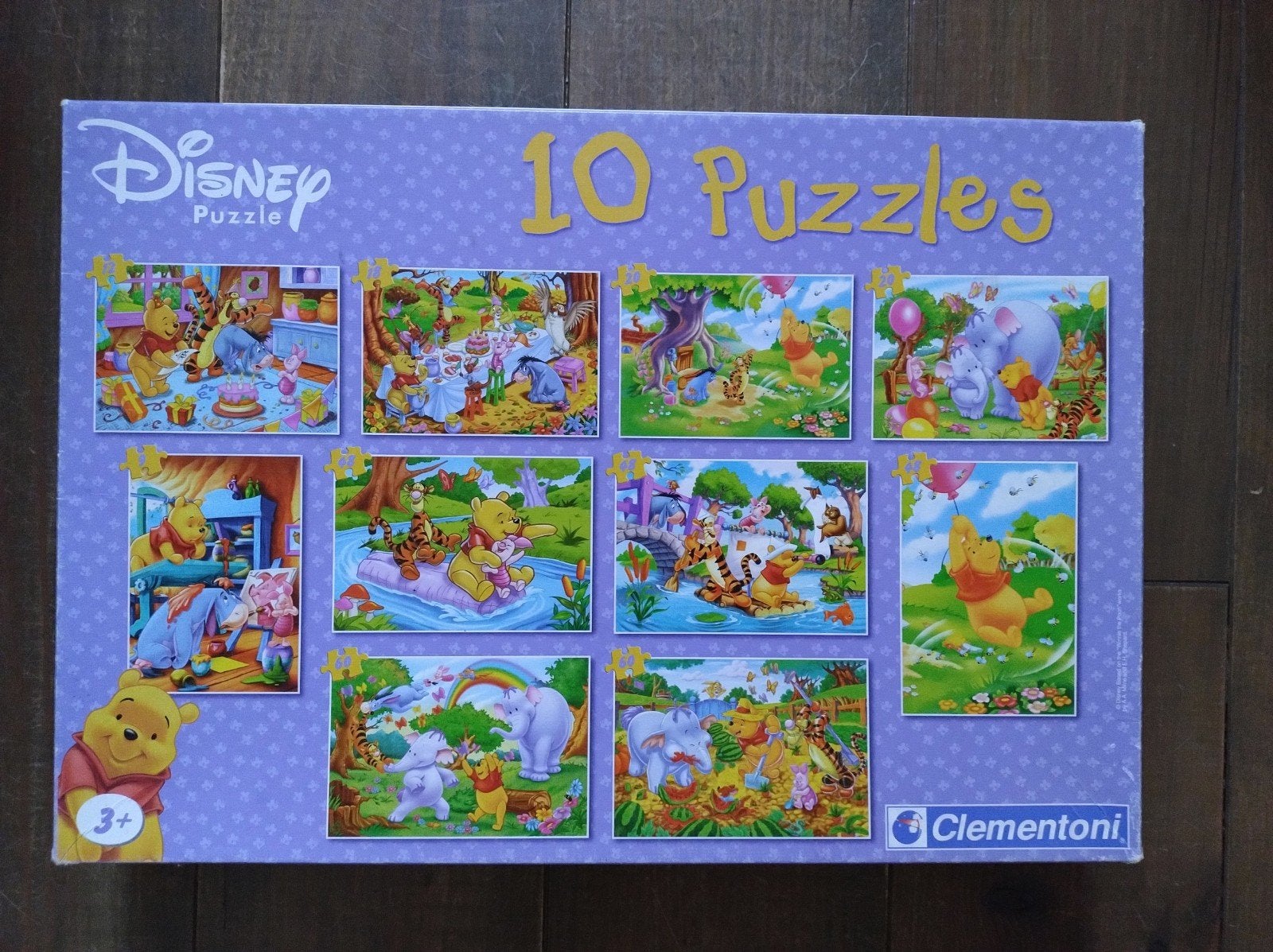 Disney Winnie the Pooh 10 puzzels, Ophalen of Verzenden, Meer dan 50 stukjes