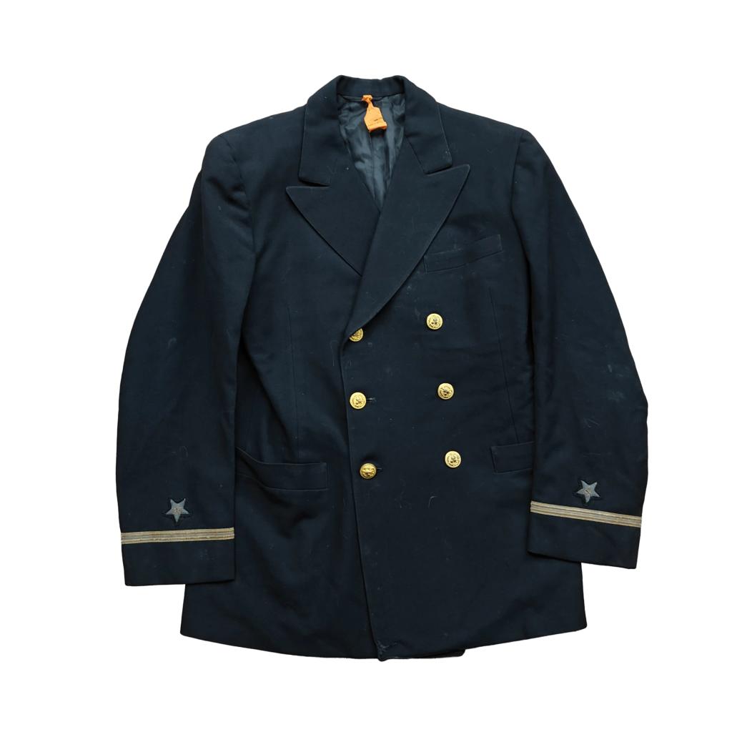 WWII US Navy Officers Jacket Named Omaha Beach, Ophalen of Verzenden, Marine, Amerika, Embleem of Badge