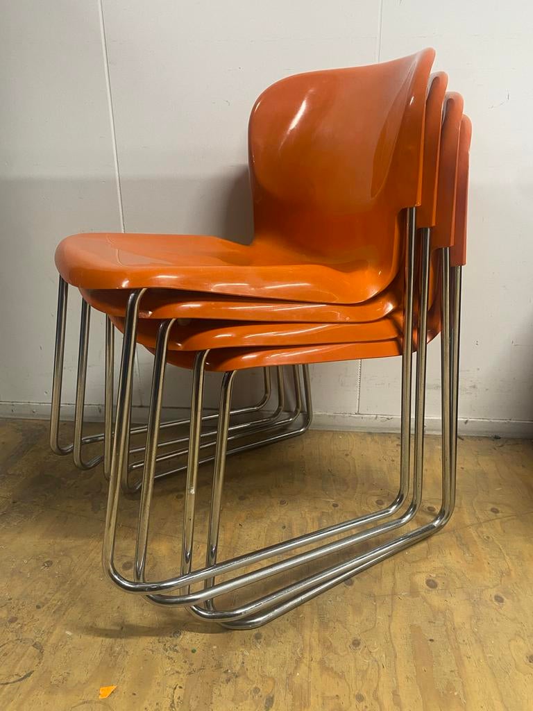 Gerd Lange stoelen modell drabert sm400k, Huis en Inrichting, Stoelen, Kunststof, Gebruikt, Overige kleuren, Vier
