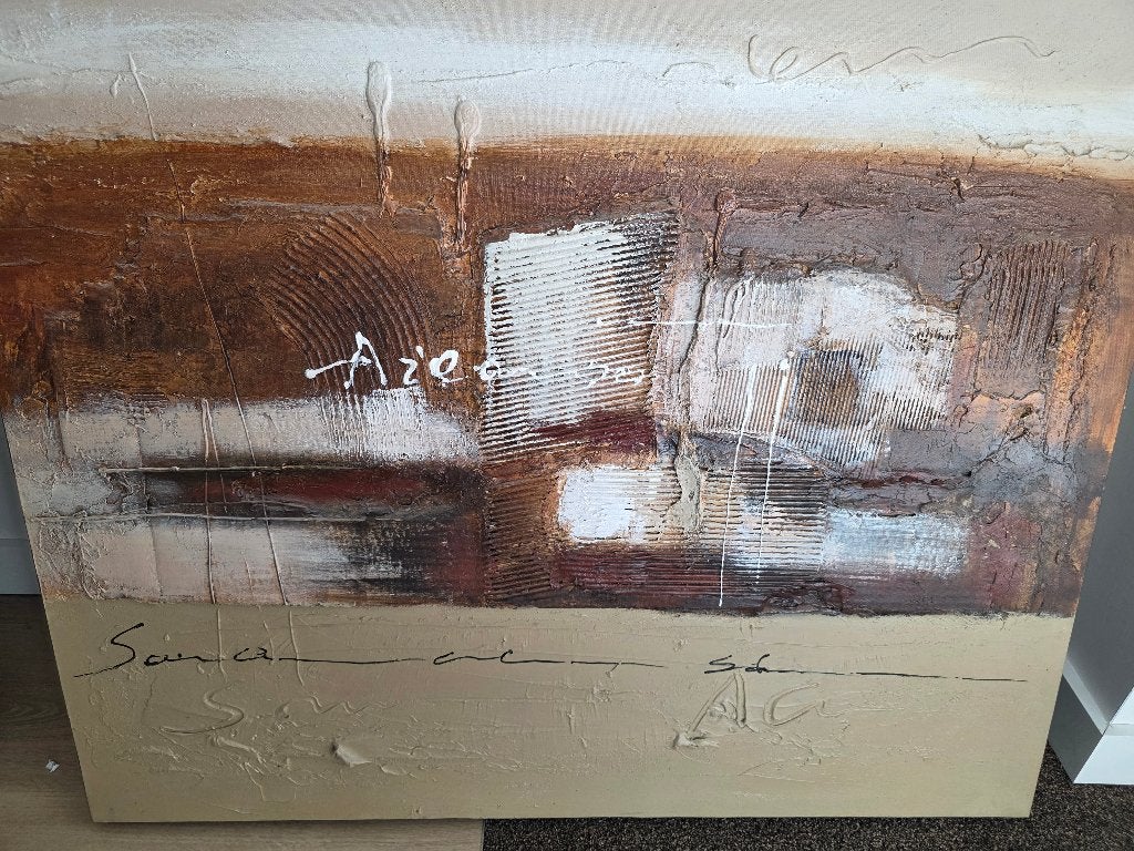 Schilderij, Antiek en Kunst, Ophalen, Abstract, Echtheidscertificaat, Overige materialen