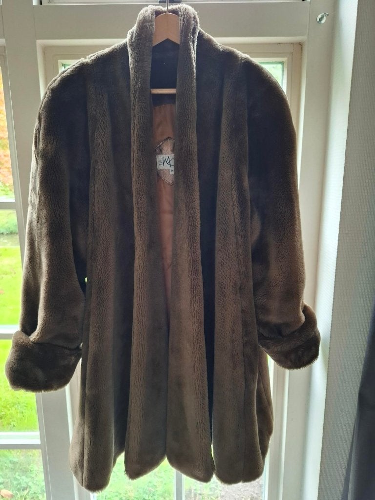 MIEKE VAN GIJZEL  Oversized Fake Fur damesmantel -sjaalkraag, Kleding | Dames, Bruin, Maat 46/48 (XL) of groter, Ophalen of Verzenden
