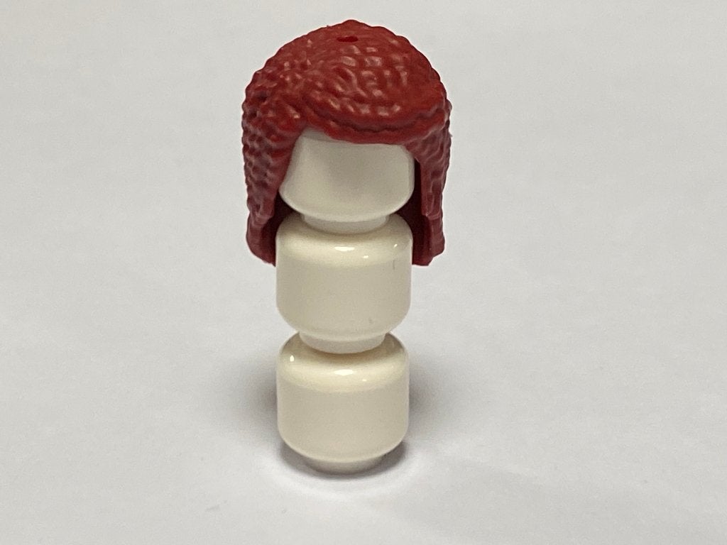 Lego nieuwe donker rood lang gepermanent haar, Overige thema's, Lego, Nieuw, Ophalen of Verzenden