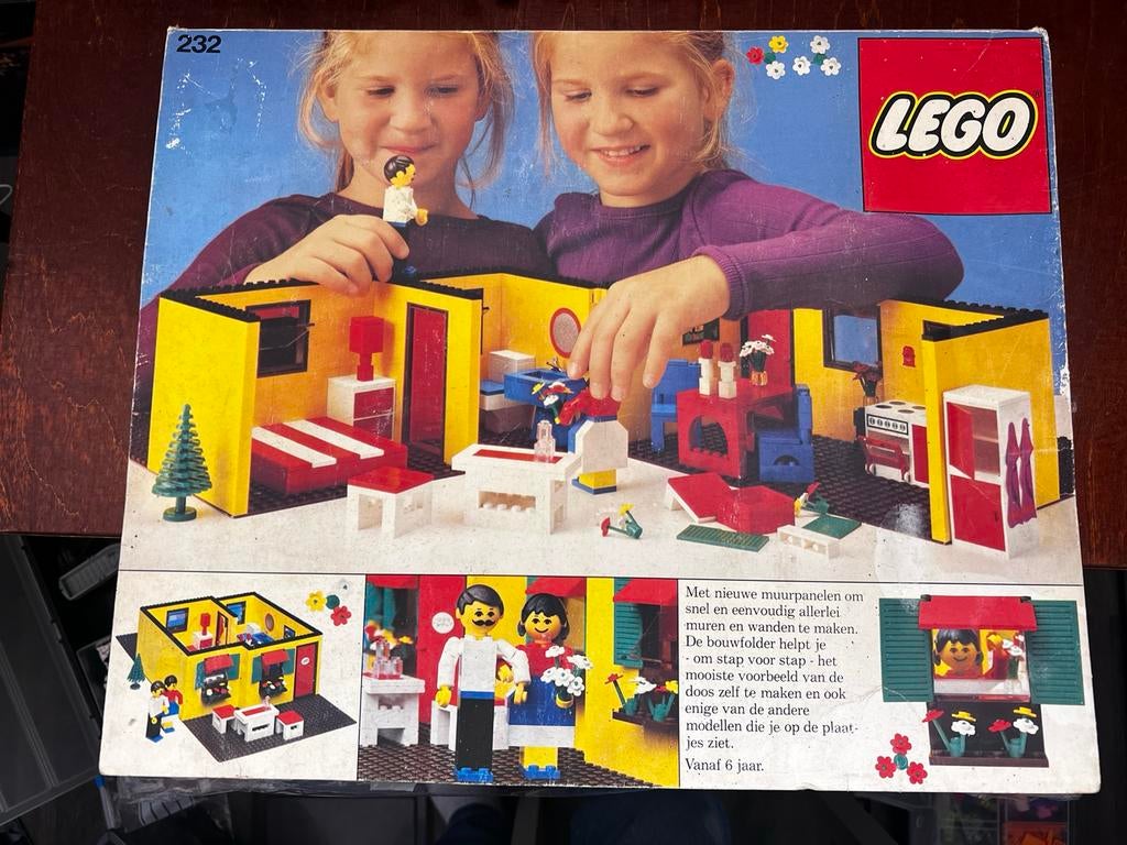 Lego vintage set 232 ‘Bungalow’ inclusief doos topstaat, Kinderen en Baby's, Speelgoed | Duplo en Lego, Ophalen of Verzenden, Gebruikt