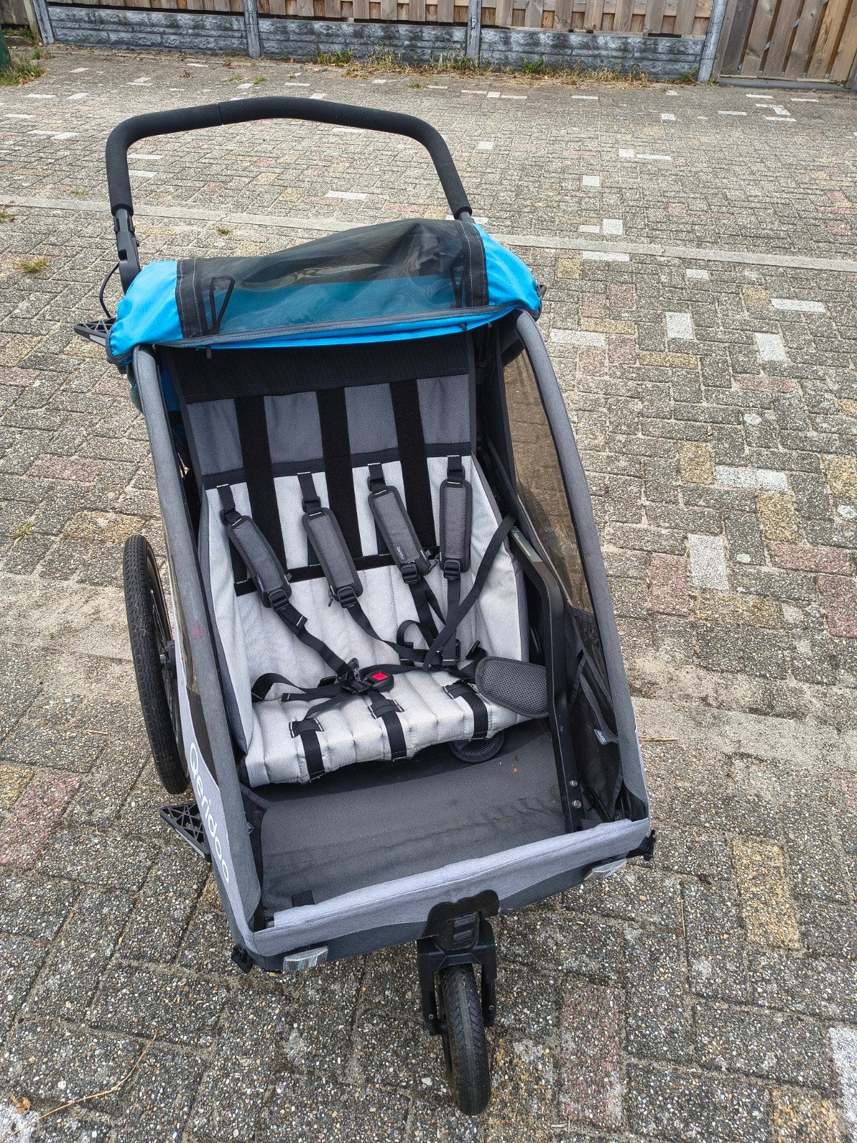Qeridoo sportrex 2 Kinderfietskar - Zo goed als nieuw, Ophalen, Vering, 20 tot 40 kg, Zo goed als nieuw