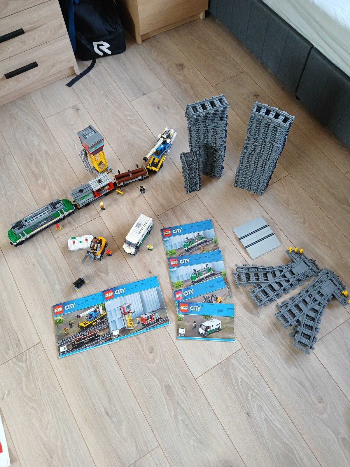Lego City Trein set met veel rails en verkeerstoren, City, Lego, Ophalen of Verzenden, Zo goed als nieuw