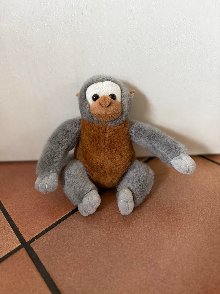 Schattige pluche aap, Ophalen, Overige merken, Overige karakters, Grijs