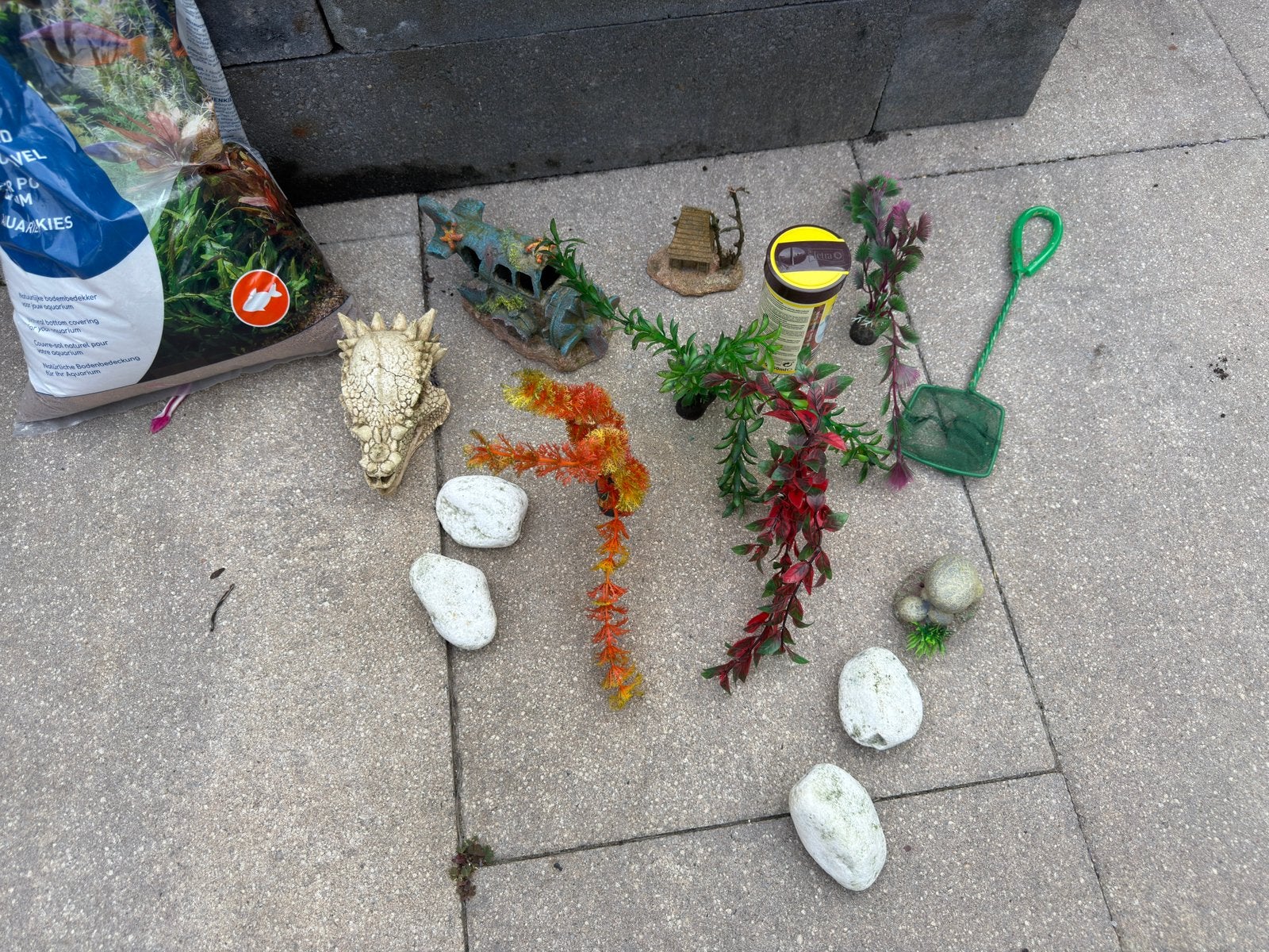 Allerlei planten en spullen voor aquarium stenen pakket, Ophalen, Zo goed als nieuw, Plant(en), Steen of Hout