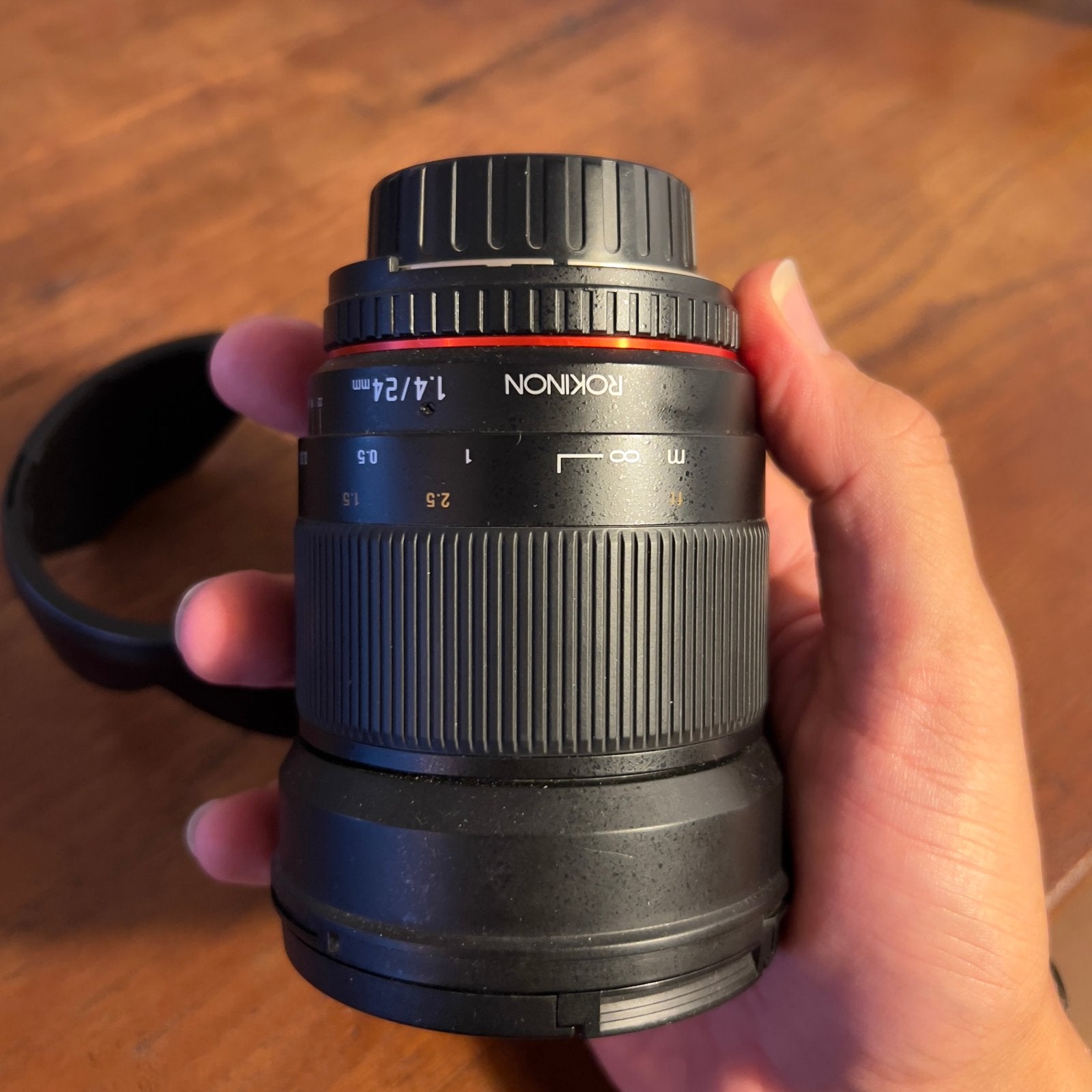 Rokinon 24mm f/1.4 ED AS IF UMC groothoeklens, Audio, Tv en Foto, Samyang, Zo goed als nieuw, Nikon F-mount, Handmatige focus