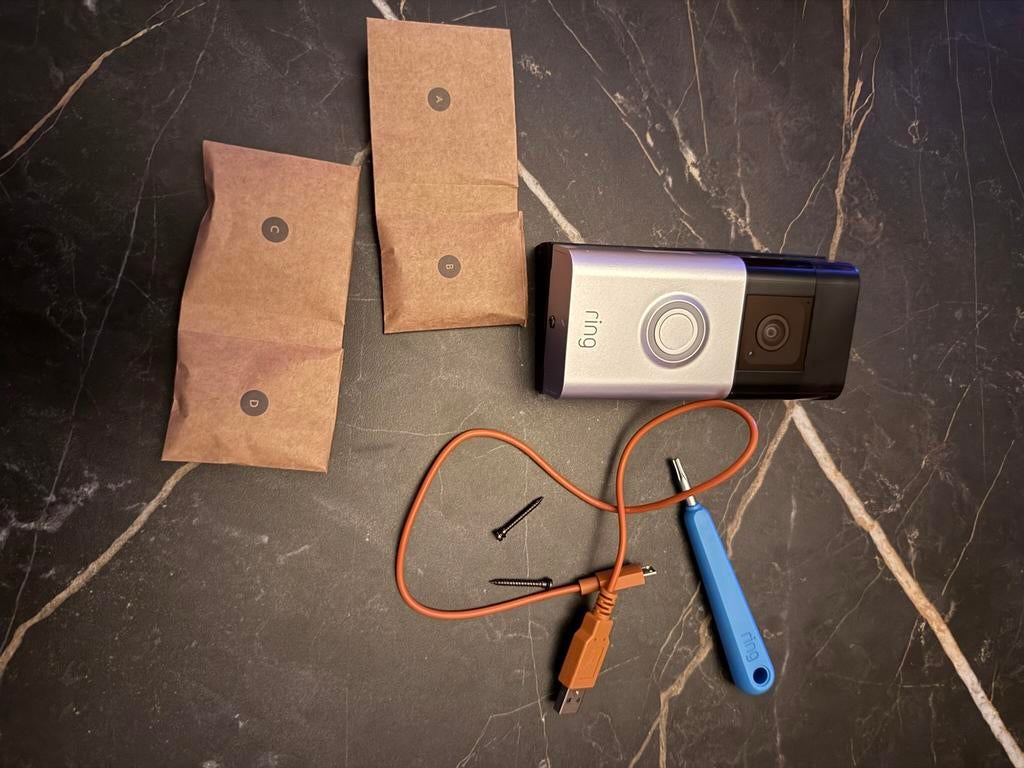 Ring deurbel, Ophalen, Bewegingsdetectiesensor, Zo goed als nieuw, Bedraad