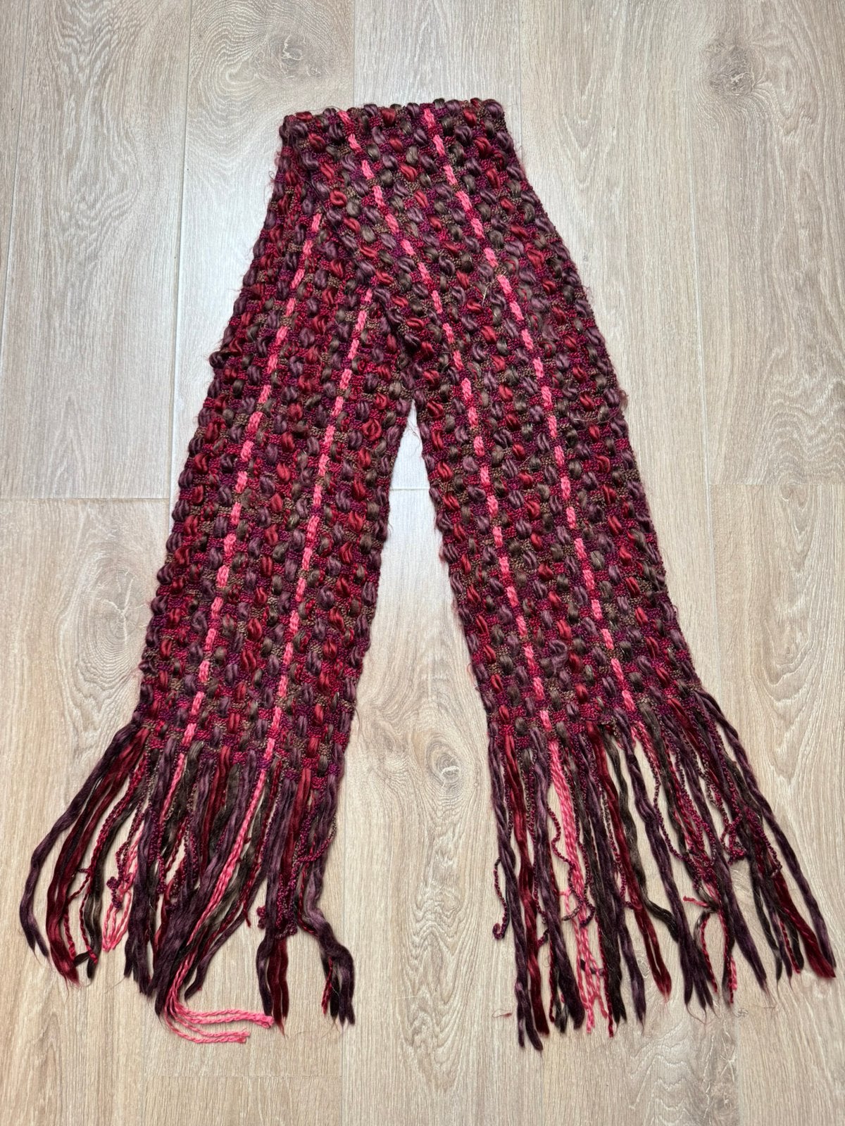 Dames sjaal meerkleurig roze/rood/paars, Ophalen of Verzenden, Gedragen, Sjaal