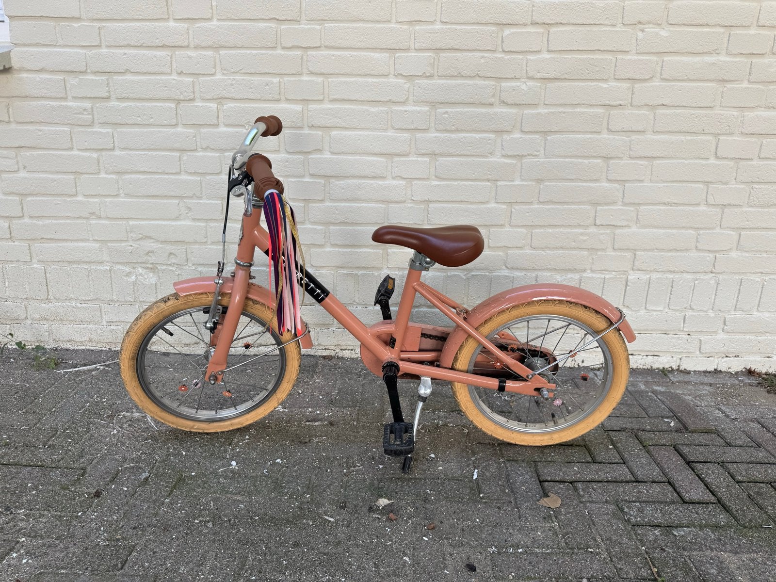 Veloretti Maxi kinderfiets - Roze (16 inch), Ophalen, Gebruikt, Velgrem, 16 tot 20 inch