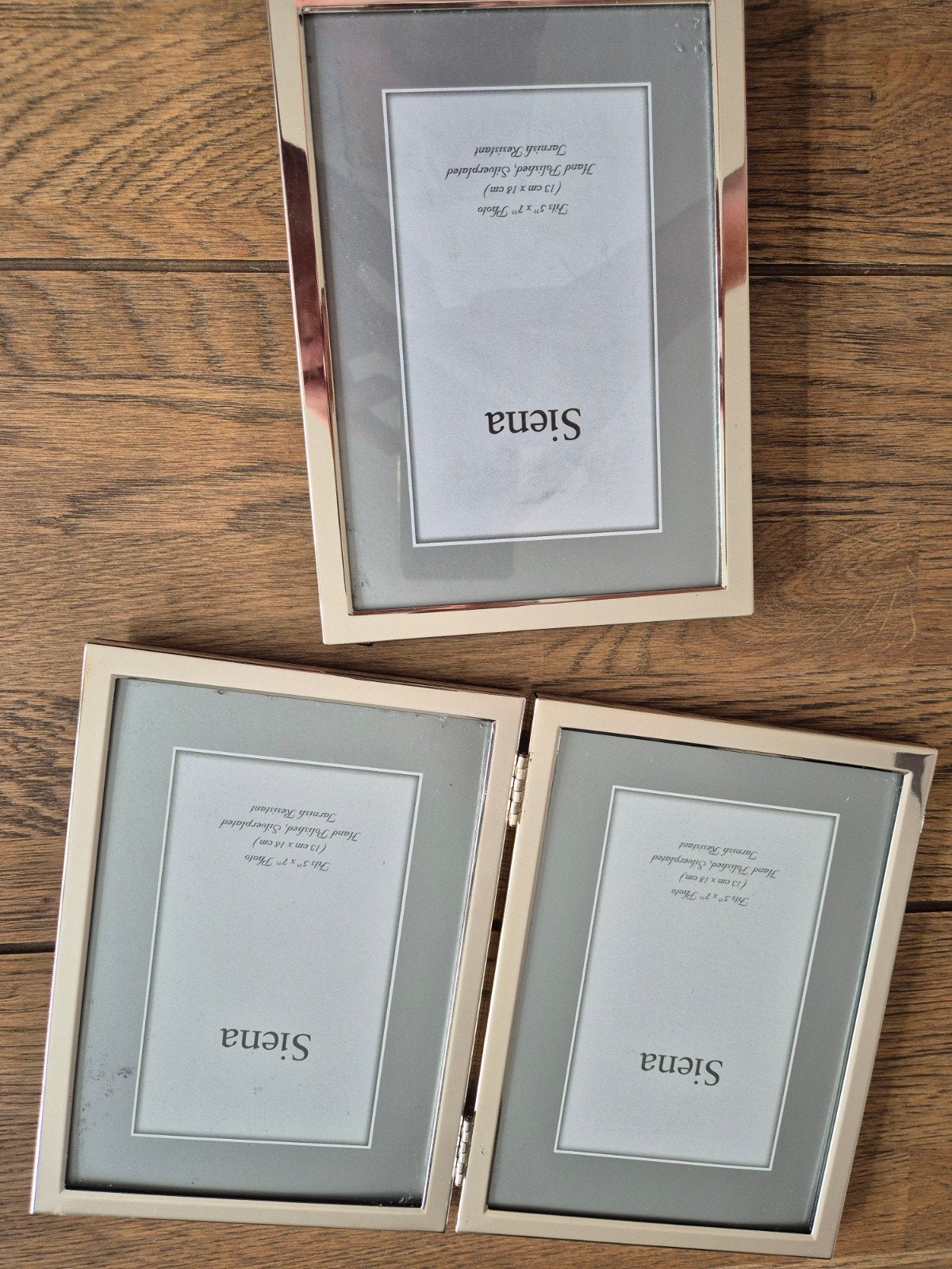 Siena fotolijsten zilverkleurig - set van 3, Ophalen, Gebruikt, Fotolijst, Met glas