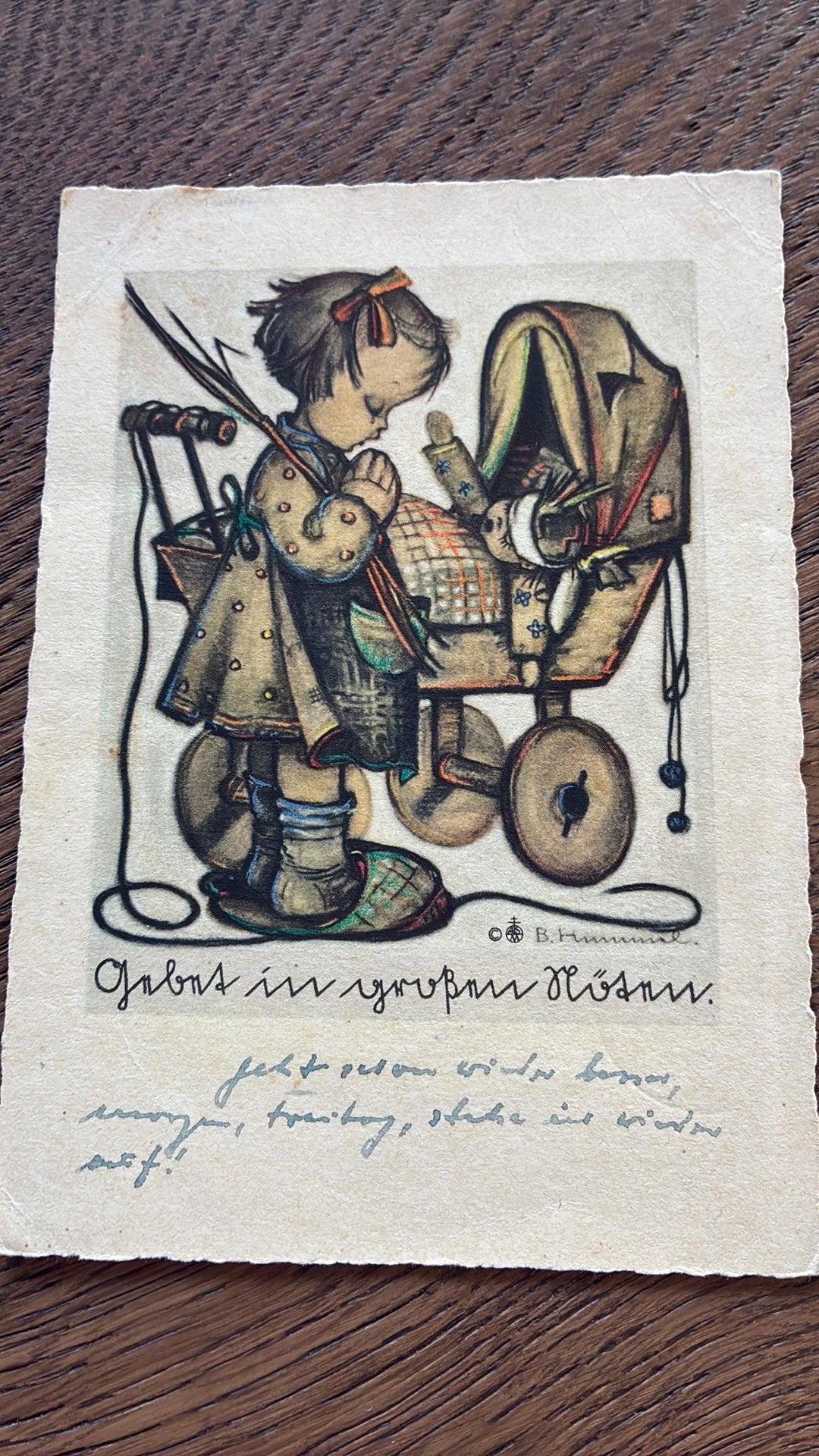B.HUMMEL. Nr.4515. Meisje met poppenwagen, Ophalen of Verzenden, Kinderen