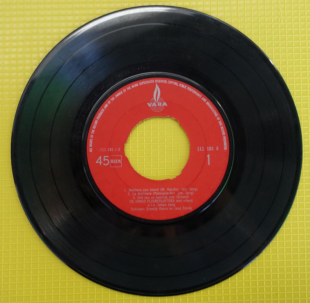 de jonge flierefluiters - ep, Cd's en Dvd's, Vinyl Singles, Gebruikt, 7 inch, Ophalen of Verzenden, EP