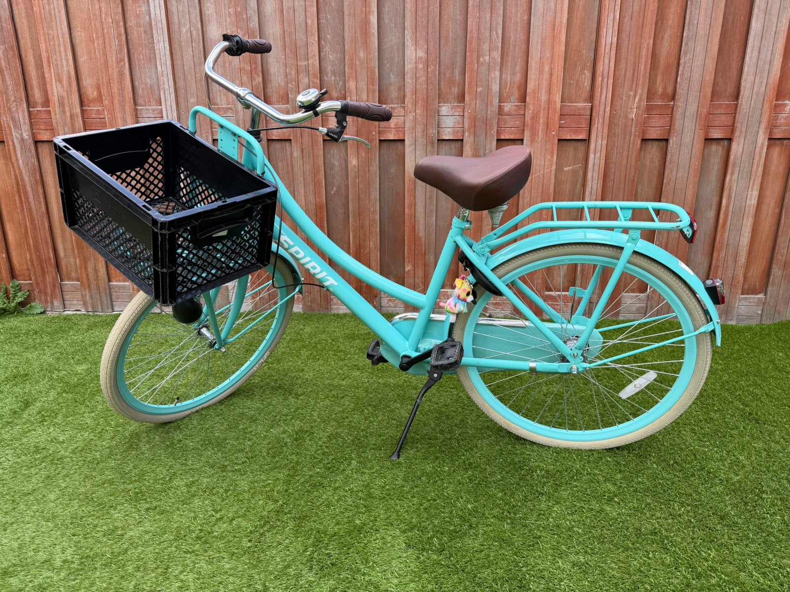 Spirit Cargo N3 Meisjesfiets 26 inch Mintgroen + Voordrager, Ophalen, Zo goed als nieuw, 26 inch of meer, Versnellingen