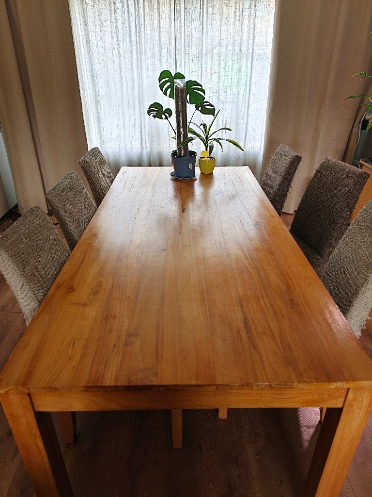 Eettafel, Huis en Inrichting, Tafels | Eettafels, Ophalen, Gebruikt, 200 cm of meer, 50 tot 100 cm