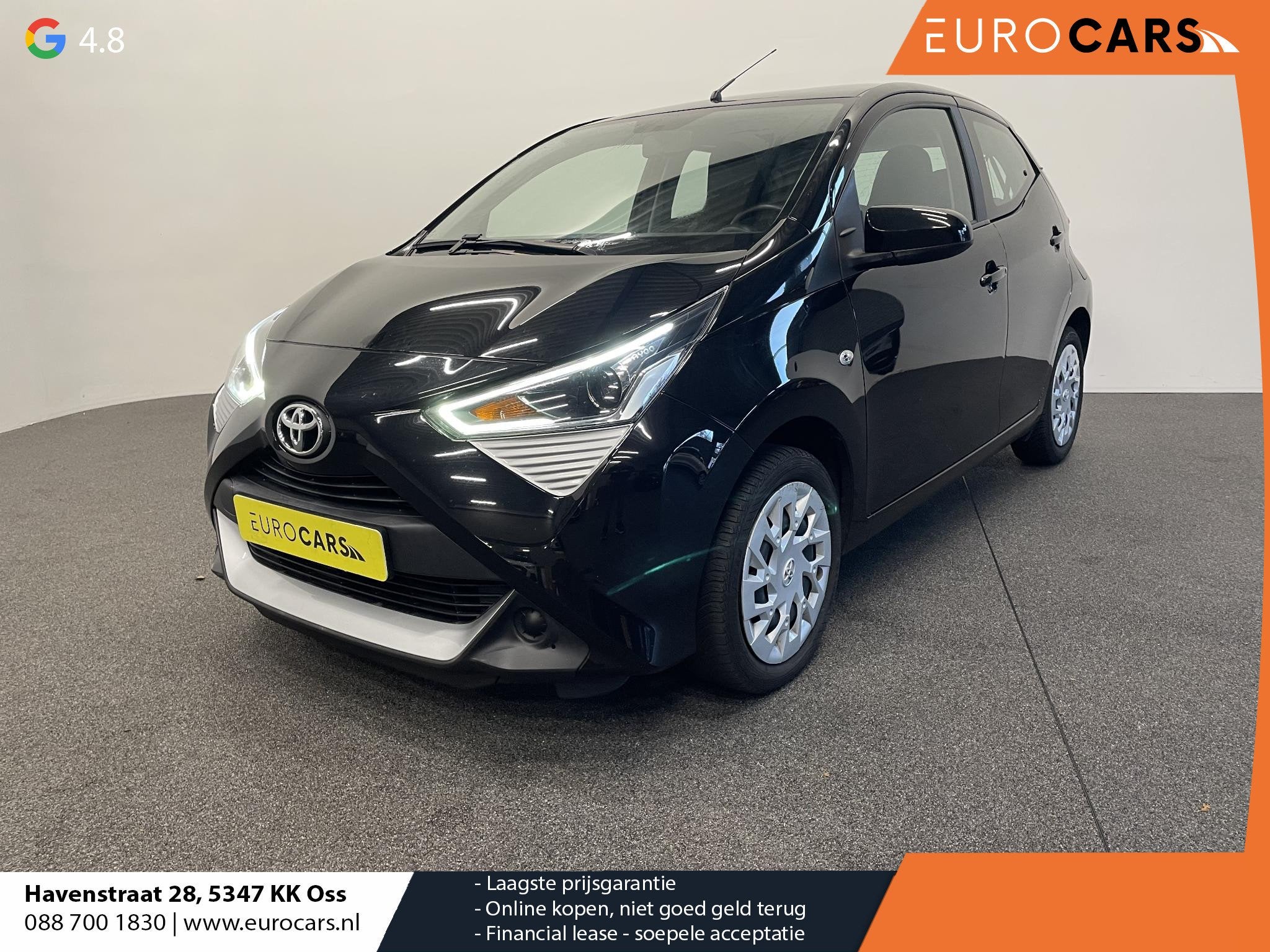 Toyota Aygo 1.0 VVT-i x-play Airco Navigatie Apple Carplay/A, Voorwielaandrijving, Stof, Gebruikt, 4 stoelen