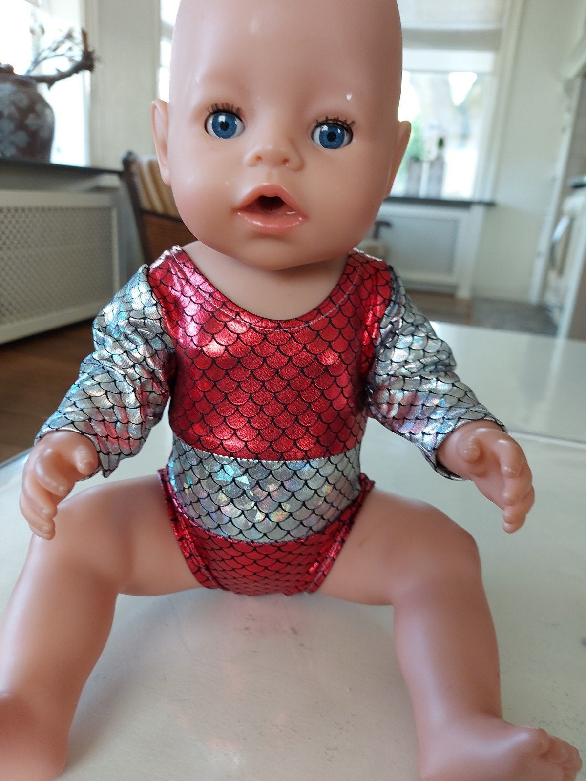 mooie glitter turnpakje baby born pop 43cm, Ophalen of Verzenden, Nieuw, Babypop