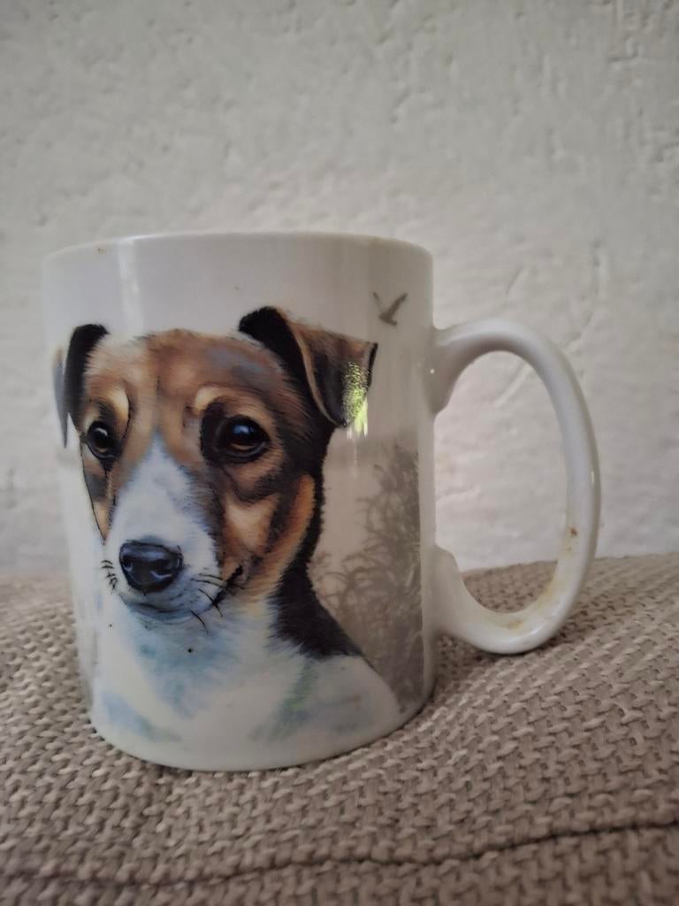 Mok met Jack Russell Terriers, Ophalen, Zo goed als nieuw