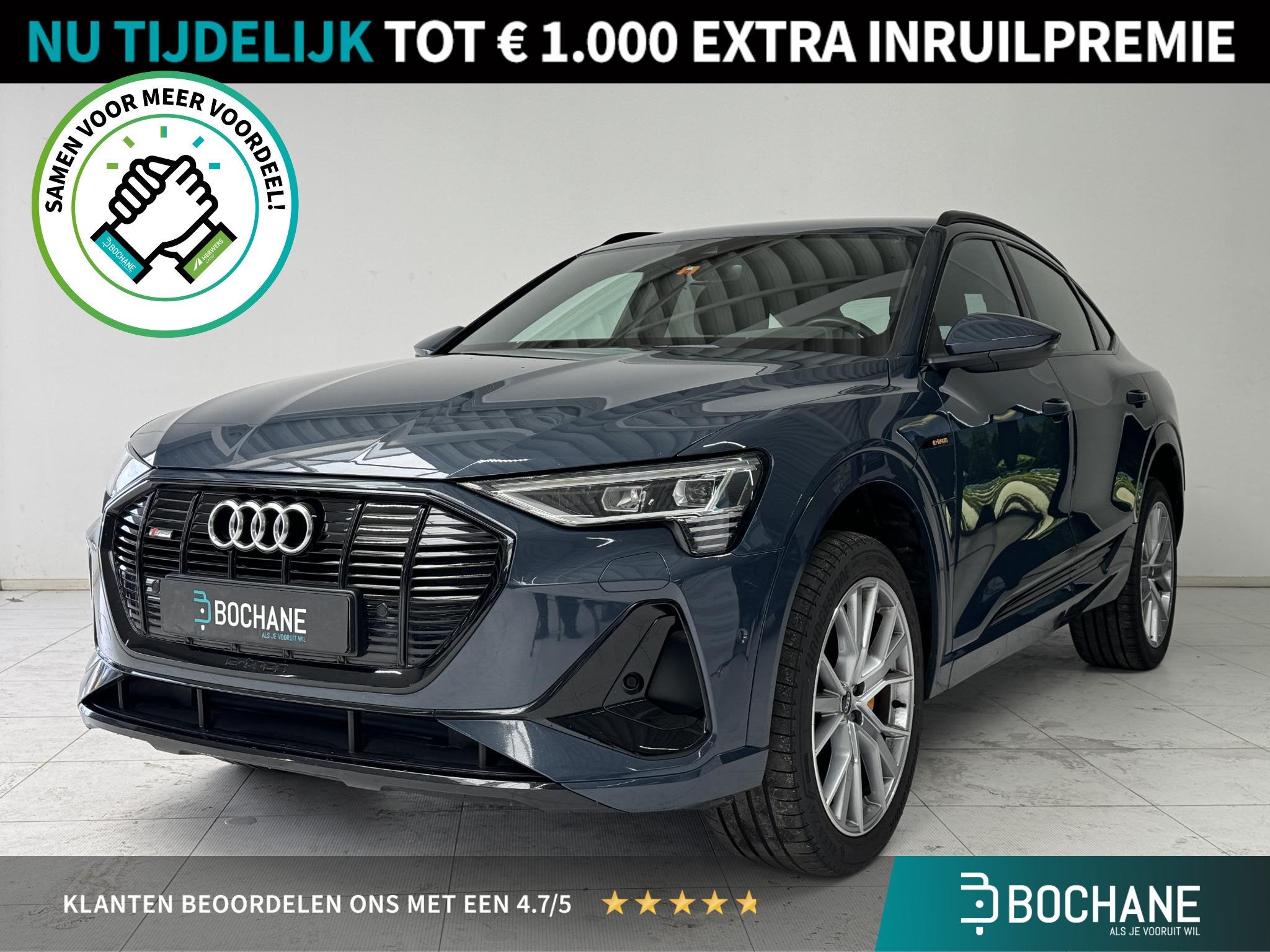 Audi e-tron Sportback 55 Quattro S Edition 95 kWh | Bang & O, Auto's, Automaat, 131 €/maand, 95 kWh, Met garantie (alle)