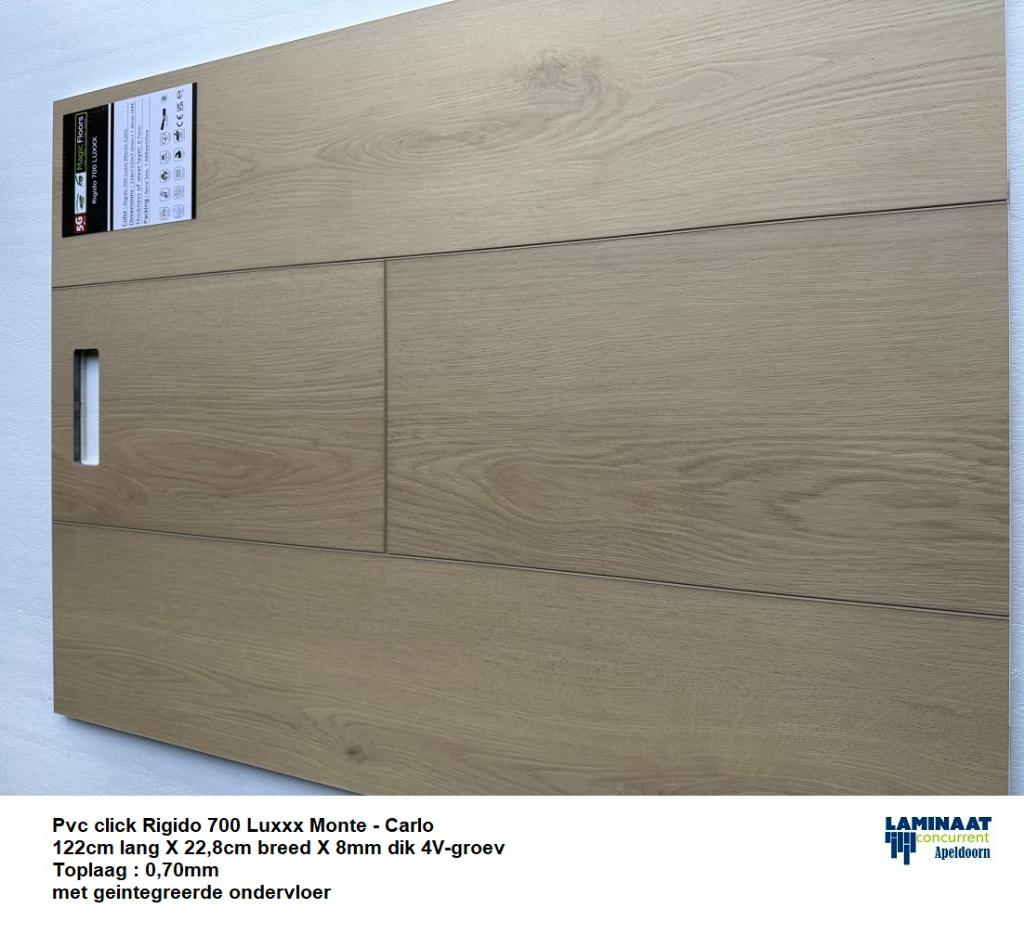 8mm dik Pvc Monte-Carlo toplaag 0,70 integreerde ondervloer, Huis en Inrichting, Stoffering | Vloerbedekking, 8mm dik Pvc click met integreerde ondervloer toplaag 0,70