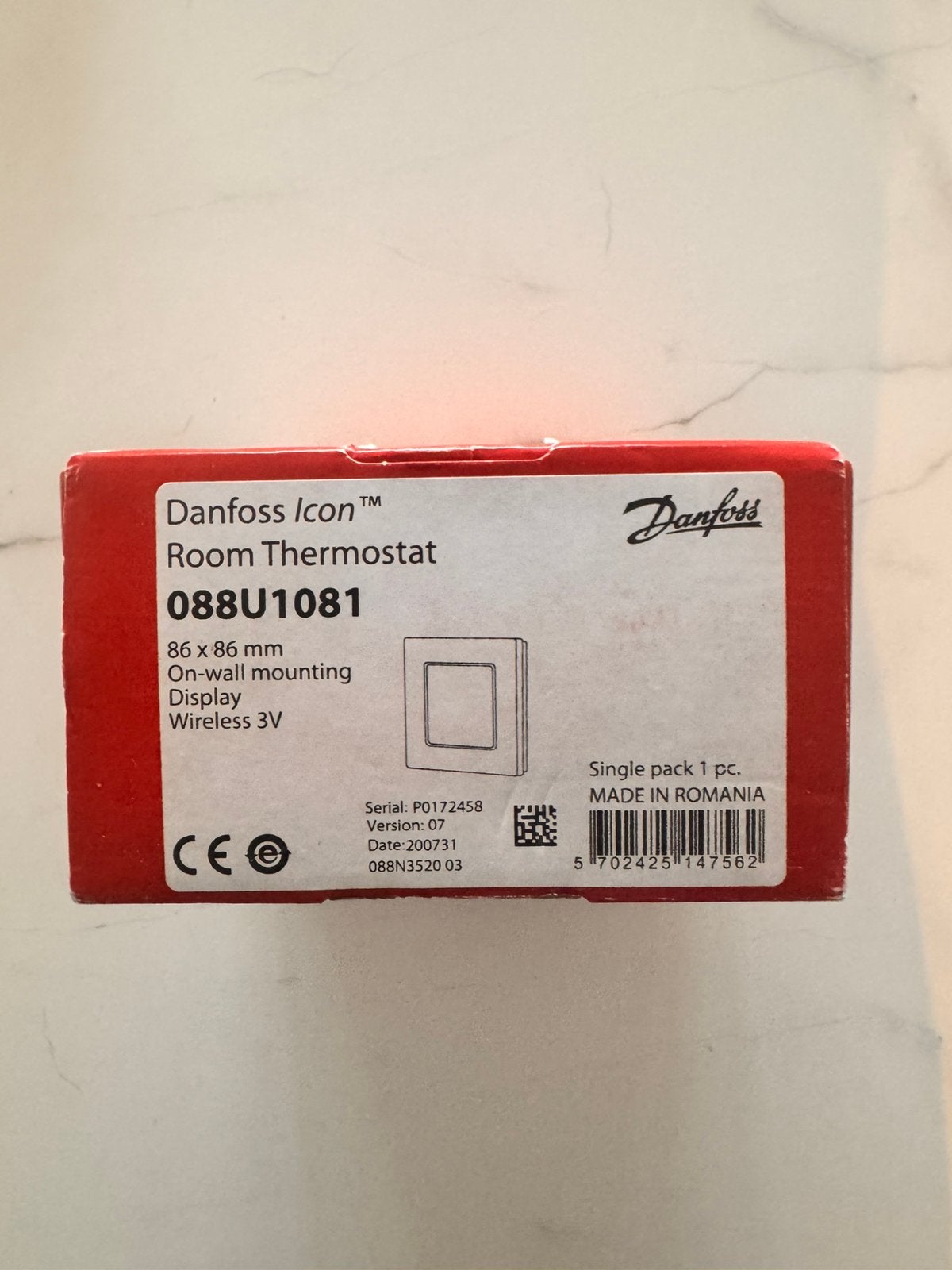 Danfoss Icon RT 088U1081 Draadloze Thermostaat OPBOUW Nieuw, Ophalen of Verzenden, Slimme thermostaat, Nieuw