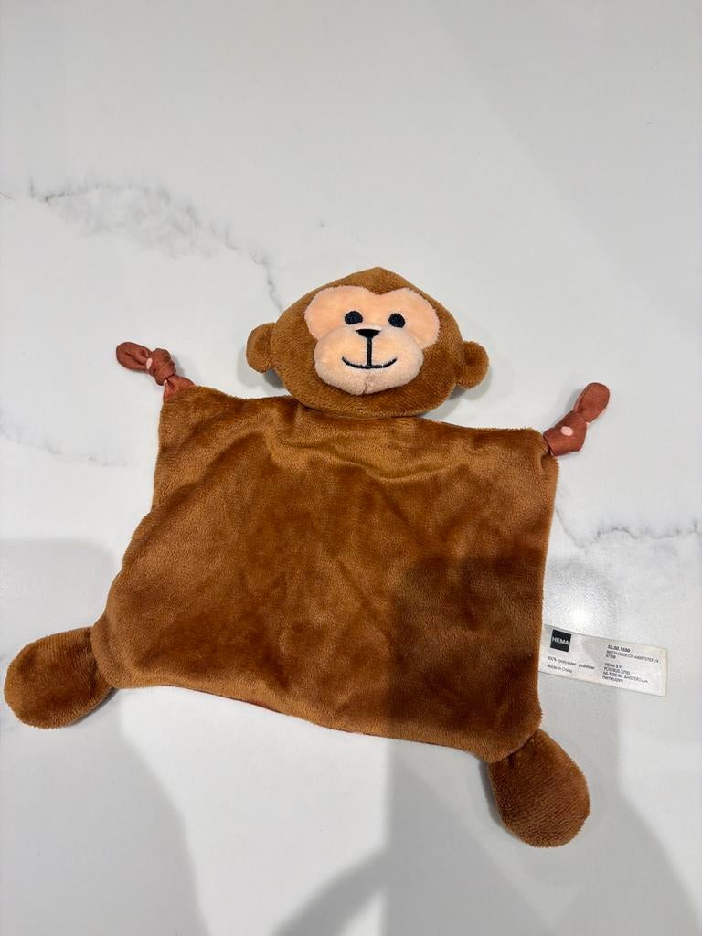 Hema Knuffeldoekje Aap, Ophalen of Verzenden, Nieuw, Bruin, Hema