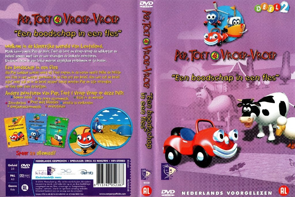 Pep, Toet & Vroep-Vroep, Een boodschap in een fles, Cd's en Dvd's, Alle leeftijden, Ophalen of Verzenden, Zo goed als nieuw