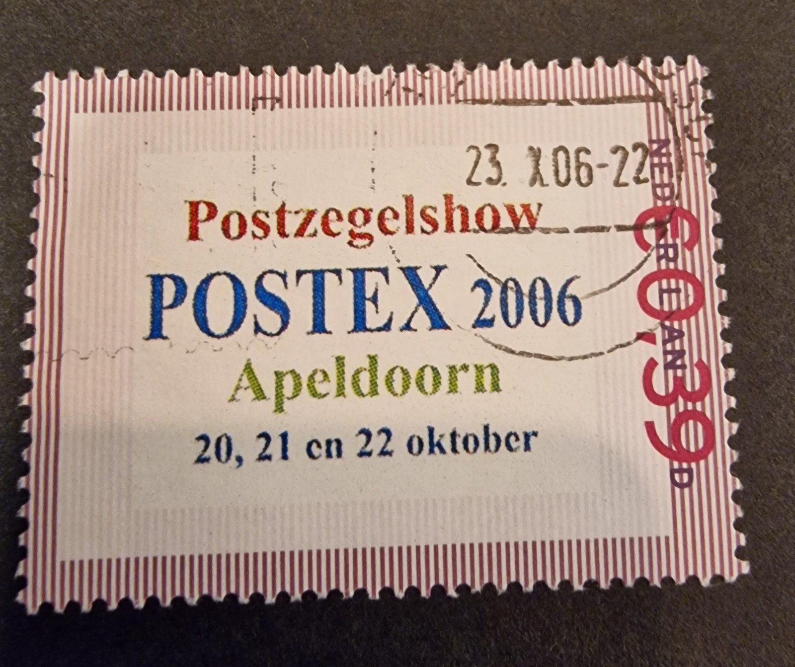 kv807 Postzegelshow POSTEX 2006 Apeldoorn - Gestempeld, Postzegels en Munten, Postzegels | Nederland, Ophalen of Verzenden, Na 1940