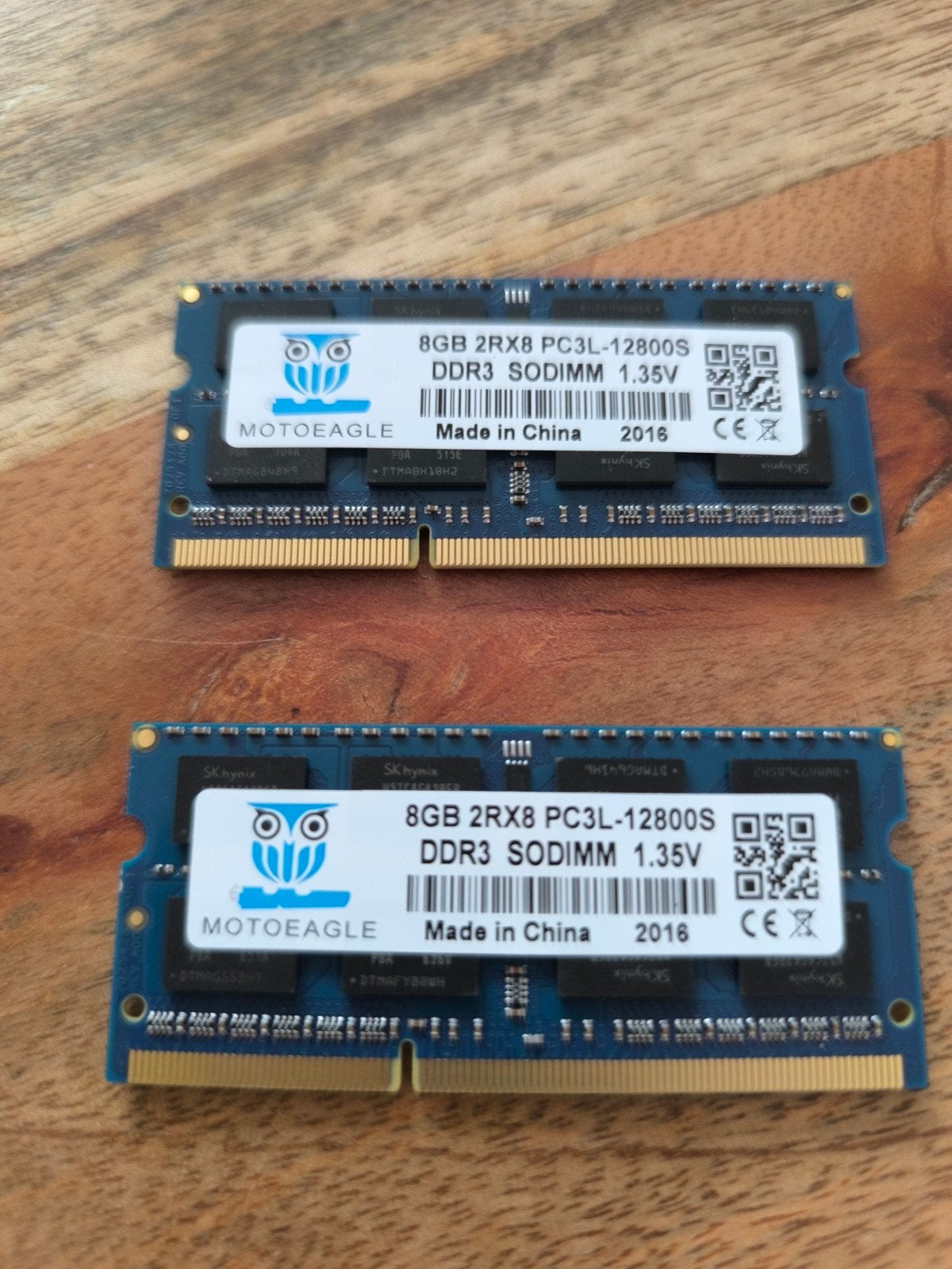 Motoeagle 8GB SODIMM DDR3 1600MHz (2 stuks, 16GB), Computers en Software, RAM geheugen, Ophalen of Verzenden, DDR3, Laptop
