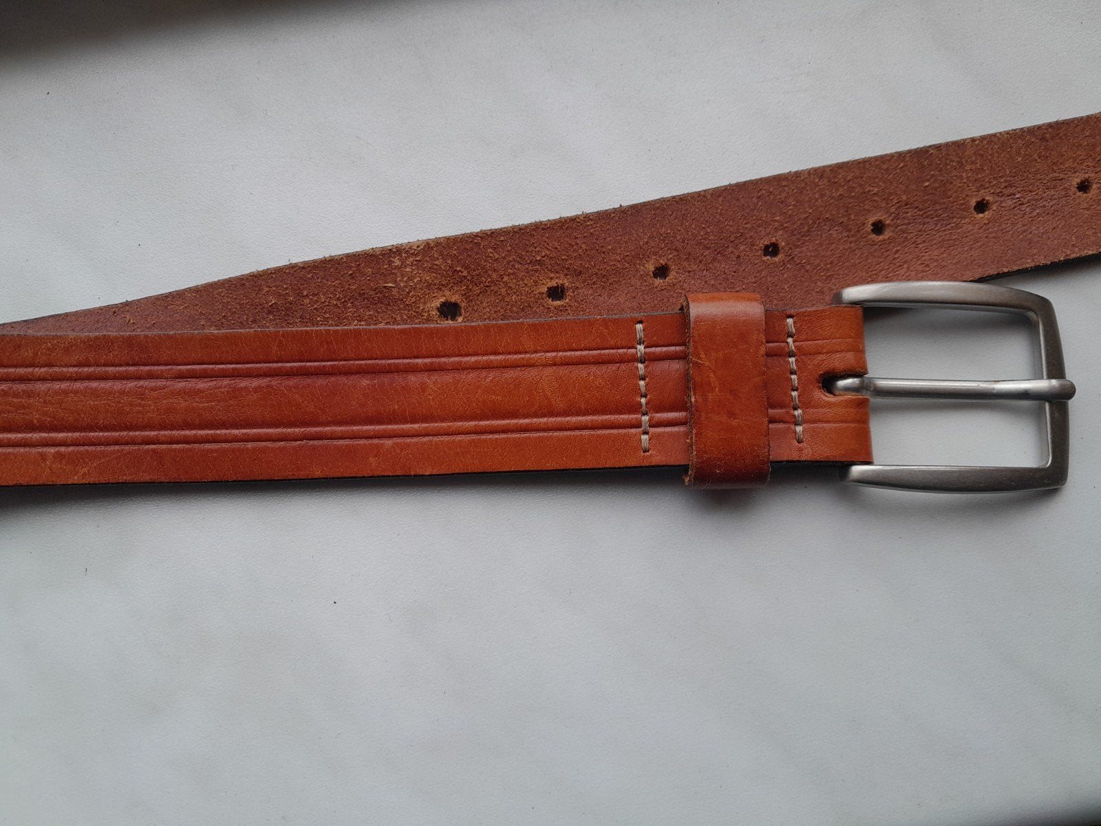 Lederen broekriem riem leer vroom en dreesman v&d 95cm, Ophalen of Verzenden, Zwart