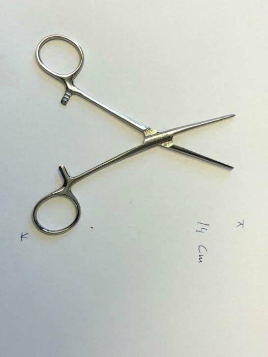 rechte arterieklem aesculap 14 cm, Niet ingevuld, Niet ingevuld, Nieuw, Ophalen of Verzenden
