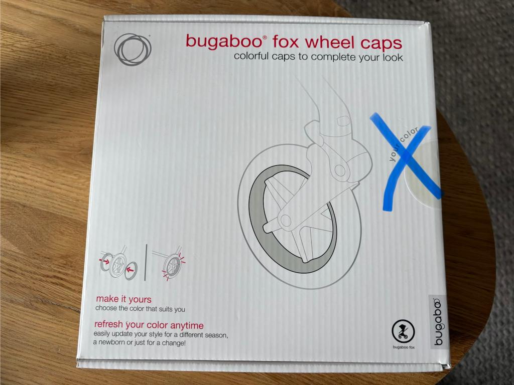 Bugaboo Fox wheel caps - Zwart NIEUW, Ophalen of Verzenden, Nieuw, Bugaboo