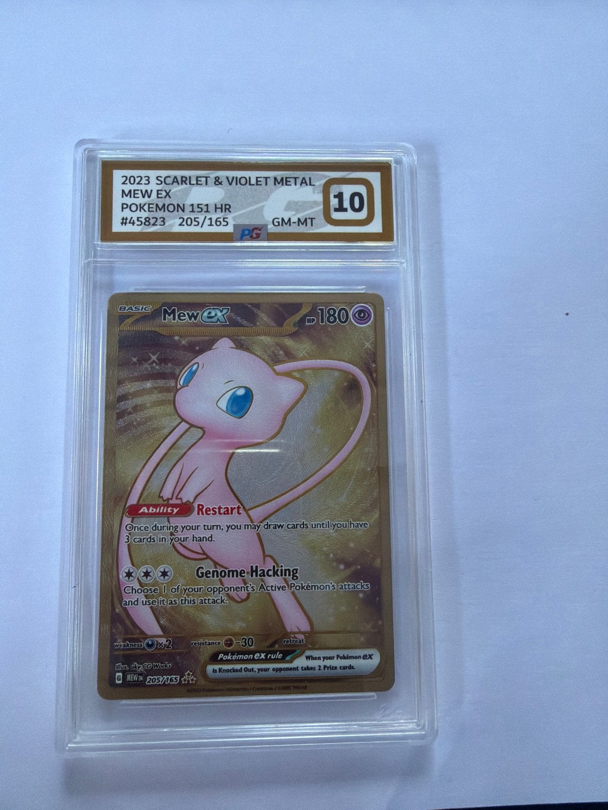 Mew ex Pokémon 151 HR #45823 PG Graded 10 GM-MT, Ophalen of Verzenden, Nieuw, Losse kaart, Foil